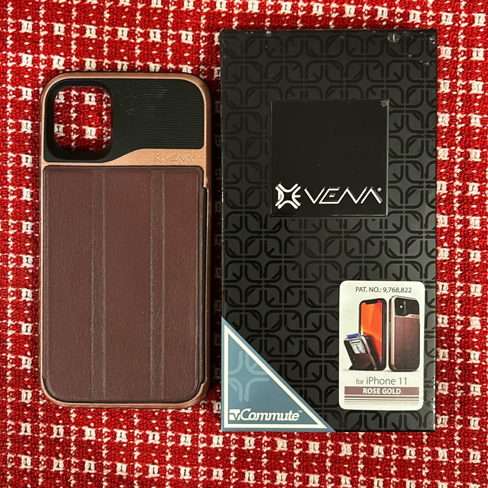 Vena Rose Gold iPhone 11 wallet case